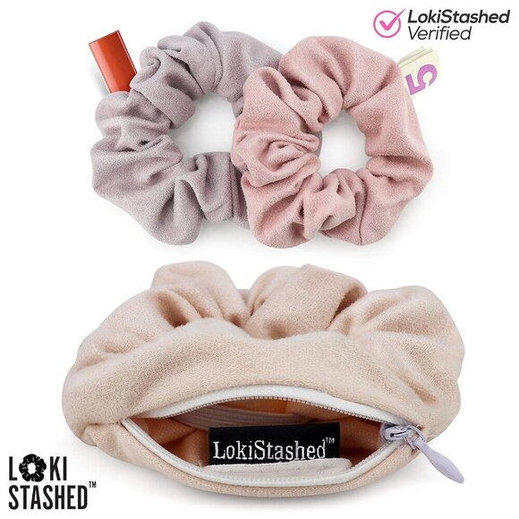 3-PACK Suede Hair Tie Scrunchies for VSCO Girls & Women, THE ORIGINAL HIDDEN POC - Picture 3 of 7